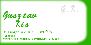 gusztav kis business card